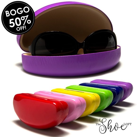 Skittle Colored Hard Clam Shell Sunglasses Case